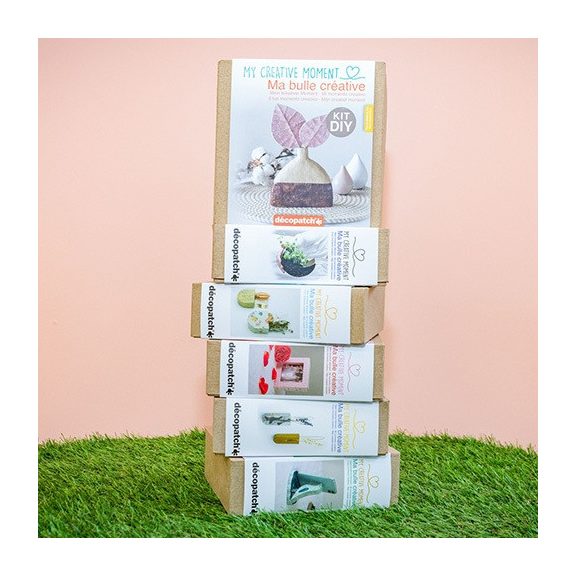 Kreatív decoupage készlet Clairefontaine Décopatch My creative moment - Váza/Levelek