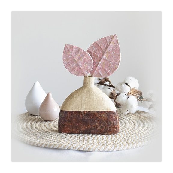 Kreatív decoupage készlet Clairefontaine Décopatch My creative moment - Váza/Levelek