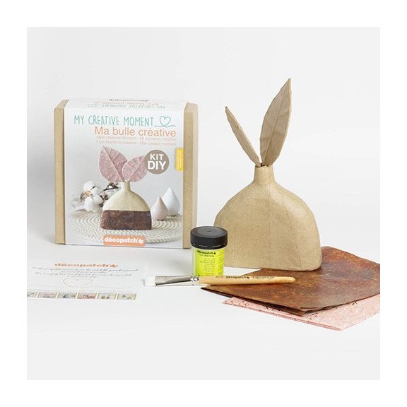 Kreatív decoupage készlet Clairefontaine Décopatch My creative moment - Váza/Levelek