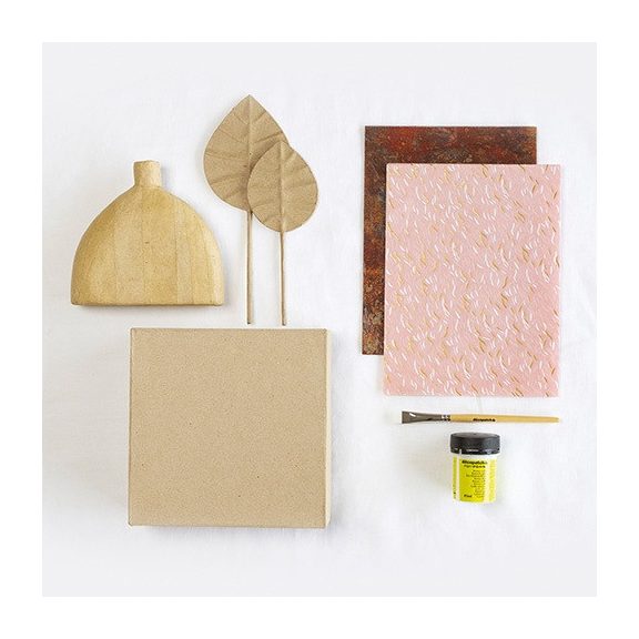 Kreatív decoupage készlet Clairefontaine Décopatch My creative moment - Váza/Levelek