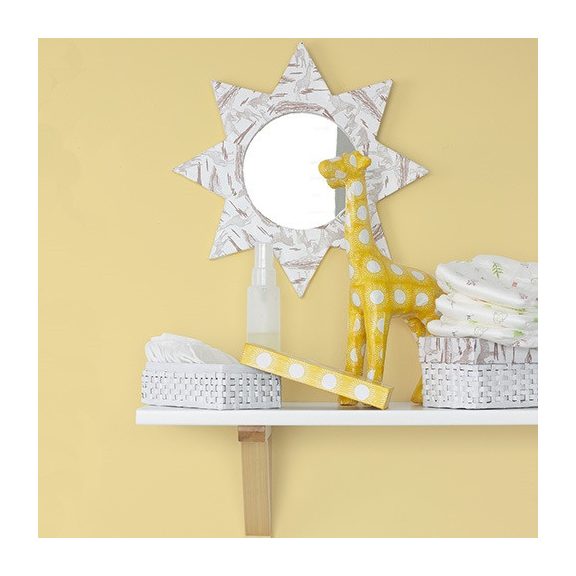 Kreatív decoupage tárgy Clairefontaine Décopatch nap alakú képkeret felakasztható