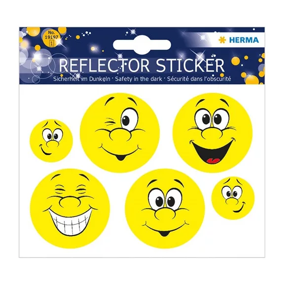 Dekormatrica Herma fényvisszaverő Vidám arcok