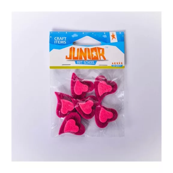 Kreatív Junior filc szív 4 db/csomag