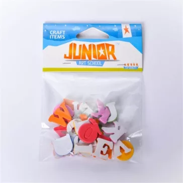   Kreatív Junior öntapadós habszivacs betűk 20 db/csomag vegyes színek formák