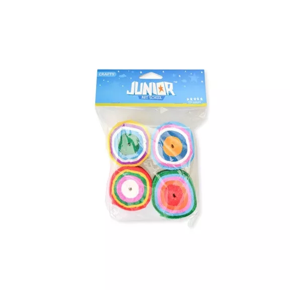 Kreatív krepp dekorszalag Junior 3,5cmx12m/tekercs 4 tekercs/csomag vegyes színek