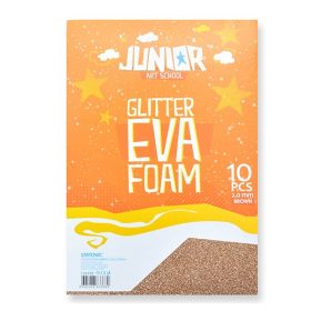   Kreatív Junior csillámos dekor gumilap A/4, óarany 10 db/csomag