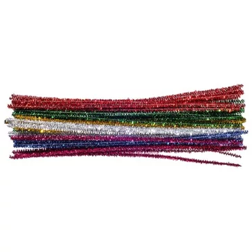   Kreatív Junior zseníliaszál vegyes csillámos, 30 cm, 30 db/csomag, 6 mm