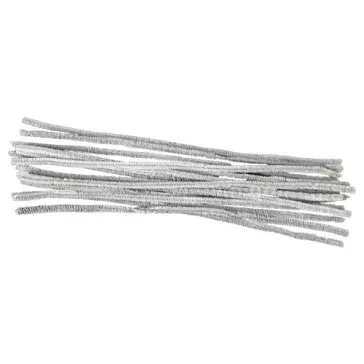   Kreatív Junior zseníliaszál, fehér, 30cm, 15 db/csomag, 6 mm