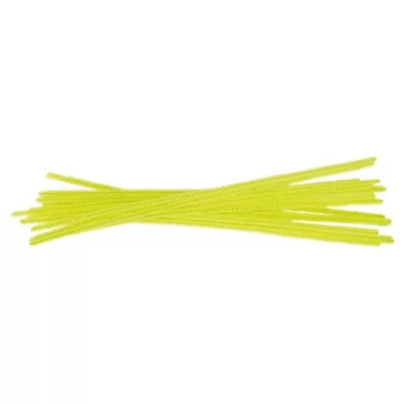   Kreatív Junior zseníliaszál, sárga, 30cm, 15 db/csomag, 6 mm