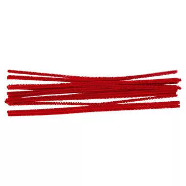   Kreatív Junior zseníliaszál, piros, 30cm, 15 db/csomag, 6 mm