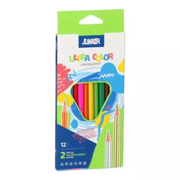   Színes ceruzák Junior Ultra color háromszög alakú, 10+2 darabos