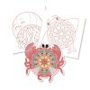 Kreatív színező Avenue Mandarine Graffy Pop Mandala 3D, spirálos, Tengeri állatok