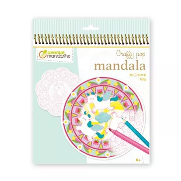   Kreatív színezőfüzet Avenue Mandarine Graffy pop Mandala Varázslat