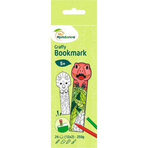 Kreatív színező Avenue Mandarine Graffy könyvjelző Dinoszauruszok