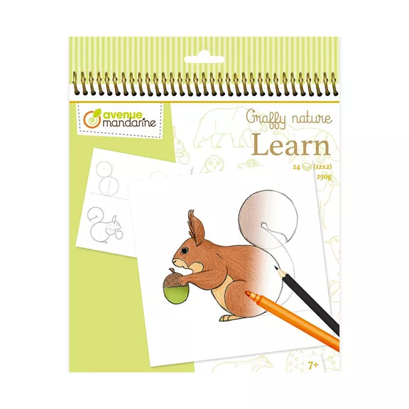 Kreatív színezőfüzet Avenue Mandarine Graffy Learn Erdő Kreatív színezőfüzet Avenue Mandarine Graffy Learn Erdő