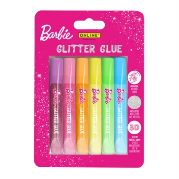 Kreatív ragasztó Online Barbie csillámos 6 db-os klt.-ben