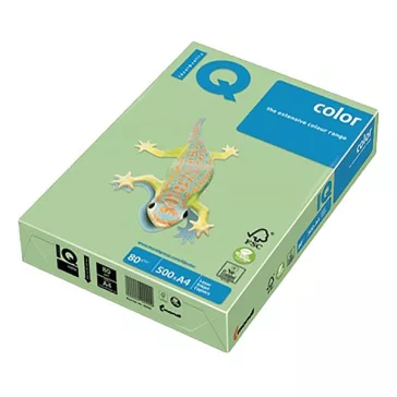   Fénymásolópapír színes IQ Color A/4 160 g pasztell közép zöld MG28 250 ív/csomag
