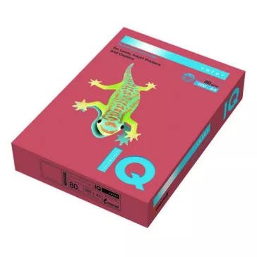   Fénymásolópapír színes IQ Color A/4 80 g intenzív korallpiros CO44 500 ív/csomag