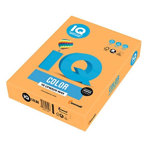 Fénymásolópapír színes IQ Color A/4 80 g neon narancs NEOOR 500 ív/csomag