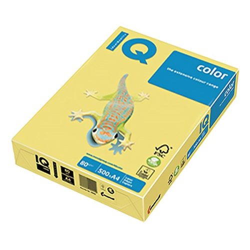 Fénymásolópapír színes IQ Color A/4 80 gr pasztell sárga YE23 500 ív/csomag