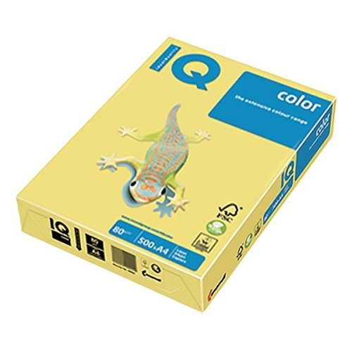 Fénymásolópapír színes IQ Color A/4 80 g pasztell sárga YE23 500 ív/csomag
