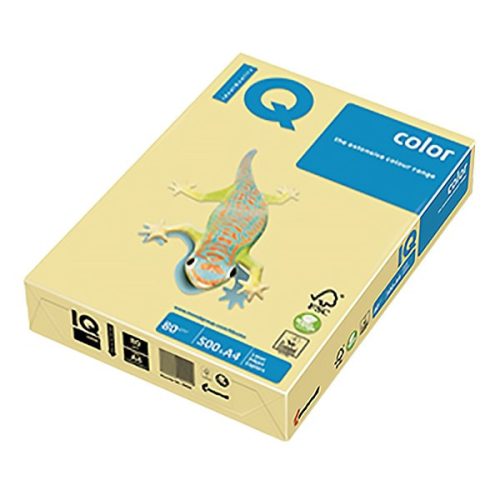 Fénymásolópapír színes IQ Color A/4 80 gr pasztell vanília BE66 500 ív/csomag