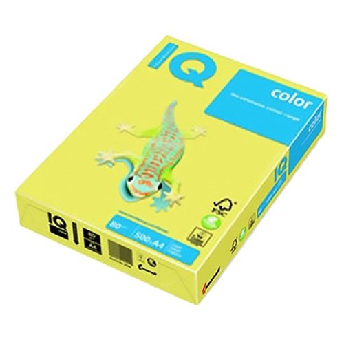Fénymásolópapír színes IQ Color A/4 80 g trend citrom ZG34 500 ív/csomag