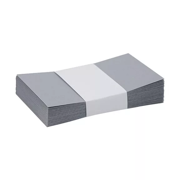 Névjegyboríték színes KASKAD enyvezett 70x105 mm 52 ezüst metál 120 g 25 darabos