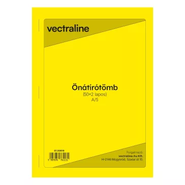 Önátírótömb VECTRALINE A/5 álló 50x2 lapos