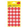 Etikett AVERY 3004 jelölőpont 18mm piros 96 darabos
