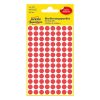 Etikett AVERY 3010 jelölőpont 8mm piros 416 darabos