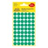 Etikett AVERY 3143 jelölőpont 12mm zöld 270 darabos