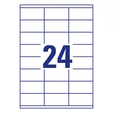   Etikett AVERY 3422 70x35mm univerzális 2400 címke/doboz 100 ív/doboz
