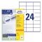 Etikett AVERY 3475 70x36mm univerzális 2400 címke/doboz 100 ív/doboz