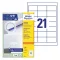 Etikett AVERY 3670 64x36mm univerzális 2100 címke/doboz 100 ív/doboz
