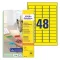 Etikett AVERY L6041-20 45,7x21,2mm univerzális sárga 960 címke/doboz 20 ív/doboz