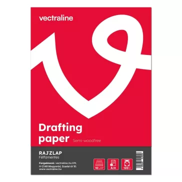 Rajzlap félfamentes VECTRALINE A/4 10 lapos