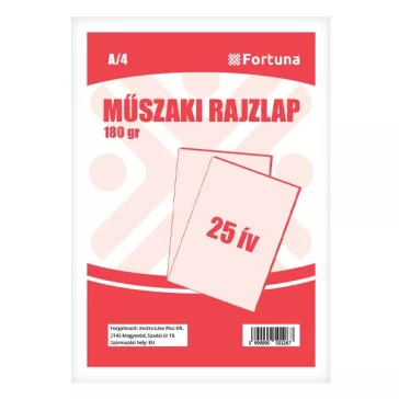 Rajzlap műszaki VECTRALINE A/4 180 g 25 lapos