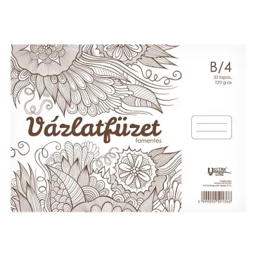   Vázlatfüzet spirálozott VECTRALINE B/4 120 g 32 lapos famentes