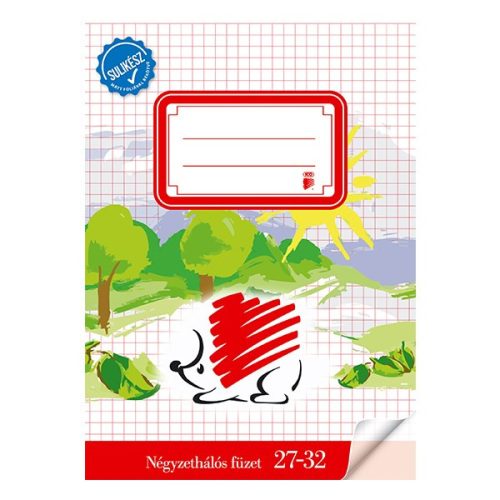 Füzet kockás ICO Süni A/5 27-32 32 lapos bekötött sulikész