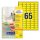 Etikett AVERY L4793-20 38,1x21,2mm sárga 1300 címke/doboz 20 ív/doboz