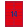 Etikett AVERY L7263R-25 99,1x38,1mm laser neon piros 350 címke/doboz 25 ív/doboz