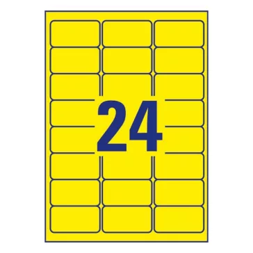   Etikett AVERY L6035-20 63,5x33,9mm univerzális sárga 480 címke/doboz 20 ív/doboz