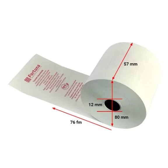 Thermo tekercs FORTUNA 57x80mm/12 76 fm BPA mentes