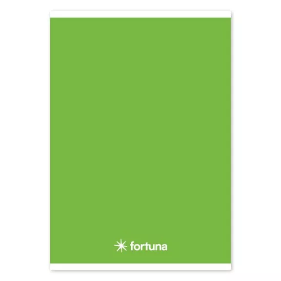 Füzet vonalas FORTUNA Monocolor A/5 32 lapos 21-32 4-8.osztályos zöld