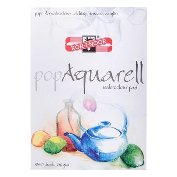   Rajztömb KOH-I-NOOR Pop Aquarell A/4 speciális papírból 250 g 10 lapos