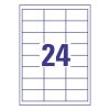 Etikett AVERY 3658 64,6x33,8mm univerzális fehér 2400 címke/doboz 100 ív/doboz