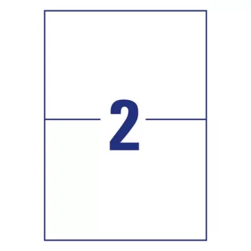   Etikett AVERY L8002-10 210x148mm antimikrobiális fehér 20 címke/doboz 10 ív/doboz
