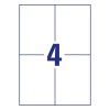 Etikett AVERY L8003-10 105x148mm antimikrobiális fehér 40 címke/doboz 10 ív/doboz