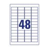 Etikett AVERY L4736REV-100 45,7x21,2 mm univerzális visszaszedhető 4800 címke/doboz 100 ív/doboz